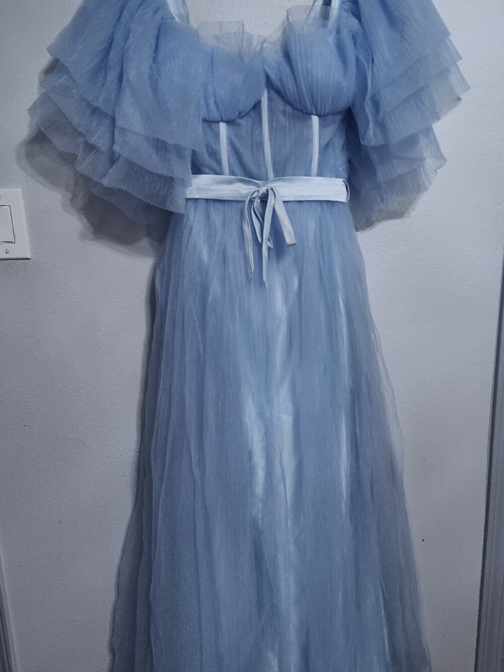 Ethereal Light Blue Tulle Gown Size S. - Picture 11 of 13